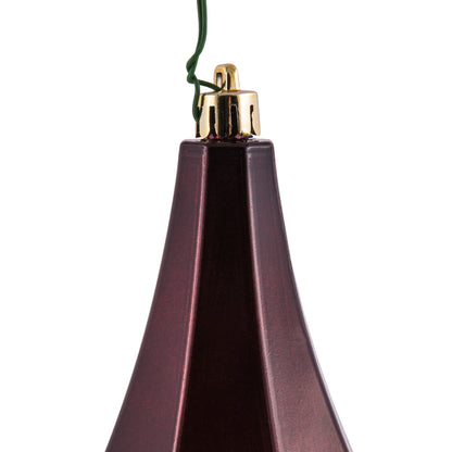 Vickerman 8" Burgundy Candy Finish Diamond Finial Ornament Pack of 2