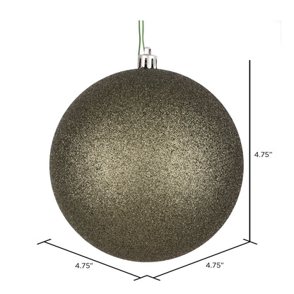 Vickerman 4.75" Wrought Iron Glitter Ball Ornament 4 per Bag