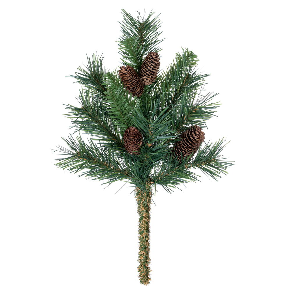 Vickerman 18" Cheyenne Pine Artificial Christmas Spray. Includes 6 sprays per pack.