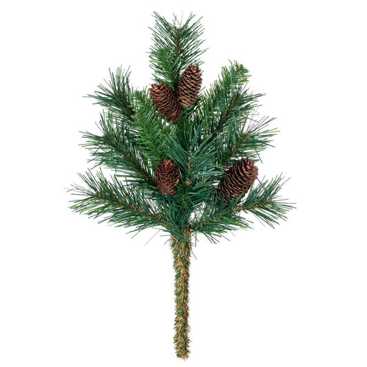 Vickerman 18" Cheyenne Pine Artificial Christmas Spray. Includes 6 sprays per pack.