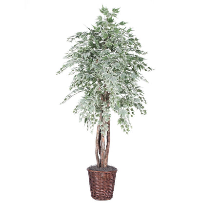 Vickerman 6' Artificial Silver Maple Executive Rattan Basket.