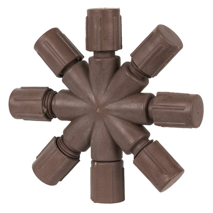 Vickerman Single Mold LED Set Brown Coaxial 8-Way Splitter 2/Bag CSA/us Listed.