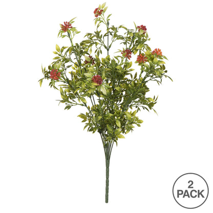Vickerman 17" Artificial Green Pea Leaf Spray. Includes 2 sprays per pack.