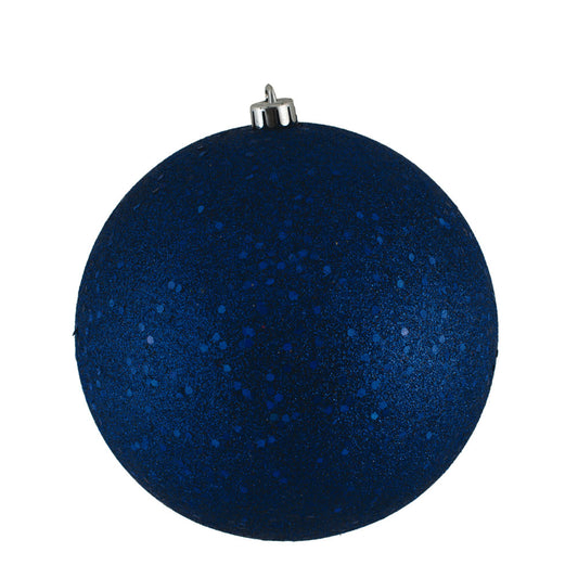 Vickerman 4.75" Sea Blue Sequin Ball Ornament 4 per Bag