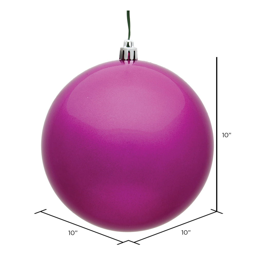 Vickerman 10" Fuchsia Candy Ball Ornament