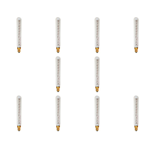 BULBRITE INCANDESCENT T6.5 CANDELABRA SCREW (E12) 9W DIMMABLE LIGHT BULB 2700K/WARM WHITE 10PK (707503)