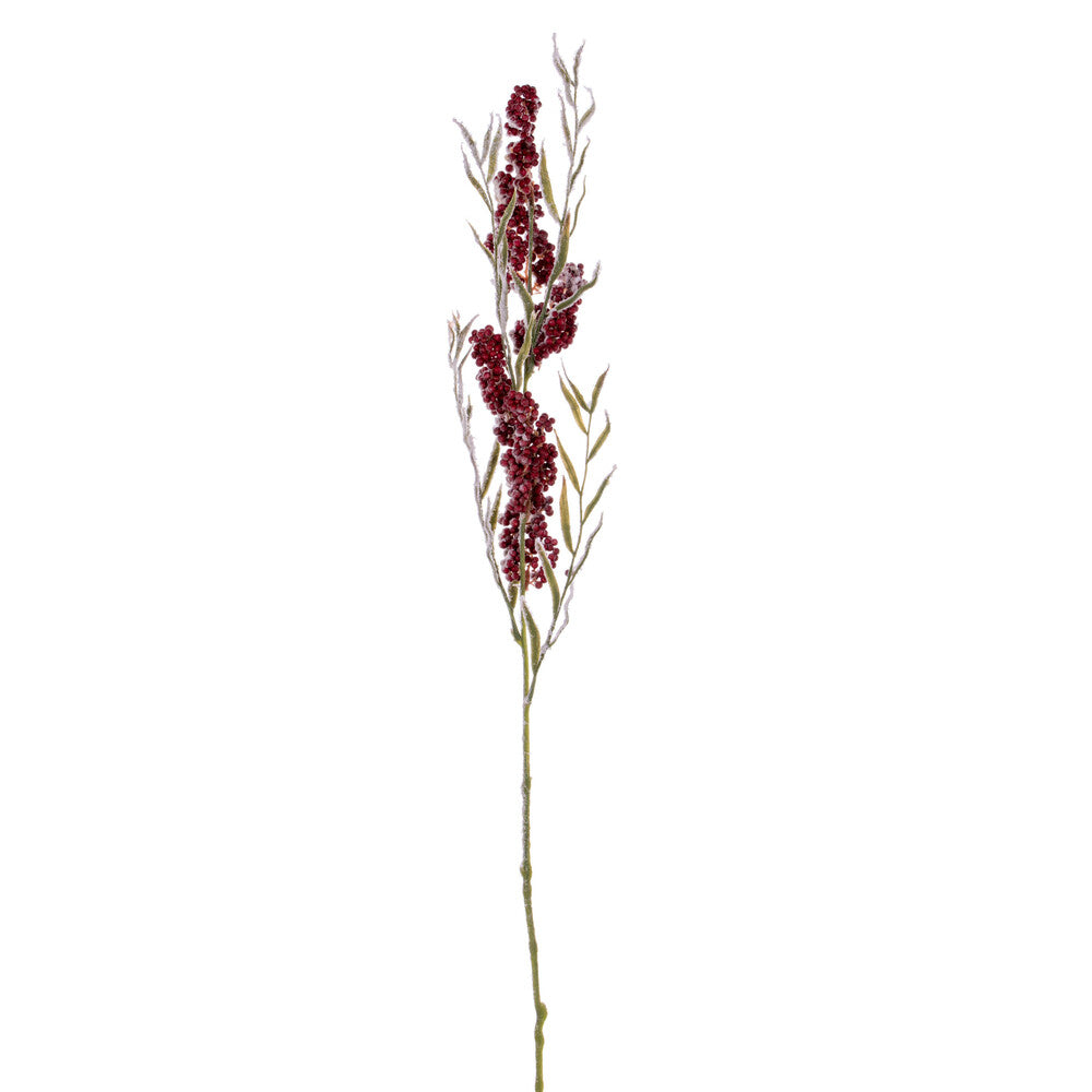 Vickerman 38" Artificial Frosted Glitter Pepper Berry Spray 4 per bag.