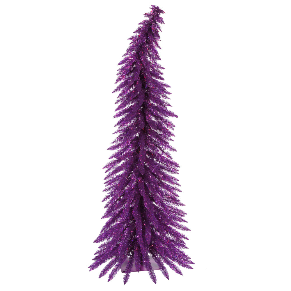 Vickerman 4' Purple Whimsical Artificial Christmas Tree Purple Dura-lit LED Lights