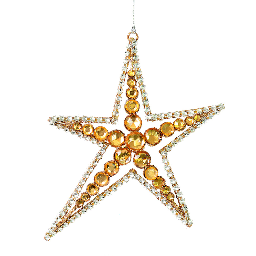 Vickerman 6" Rose Gold Jewel Metal Sea Star Christmas Ornament