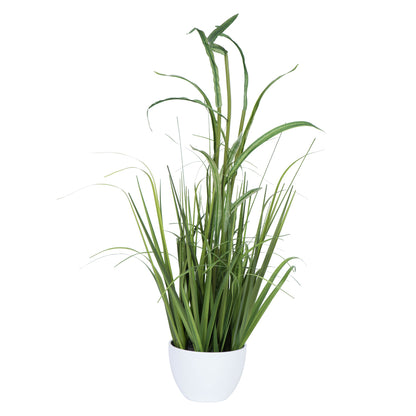 Vickerman 32" Artificial Green Potted Bamboo and Grass.