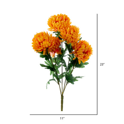 Vickerman 23" Artificial Sunrise Gold Mum Bush x 5