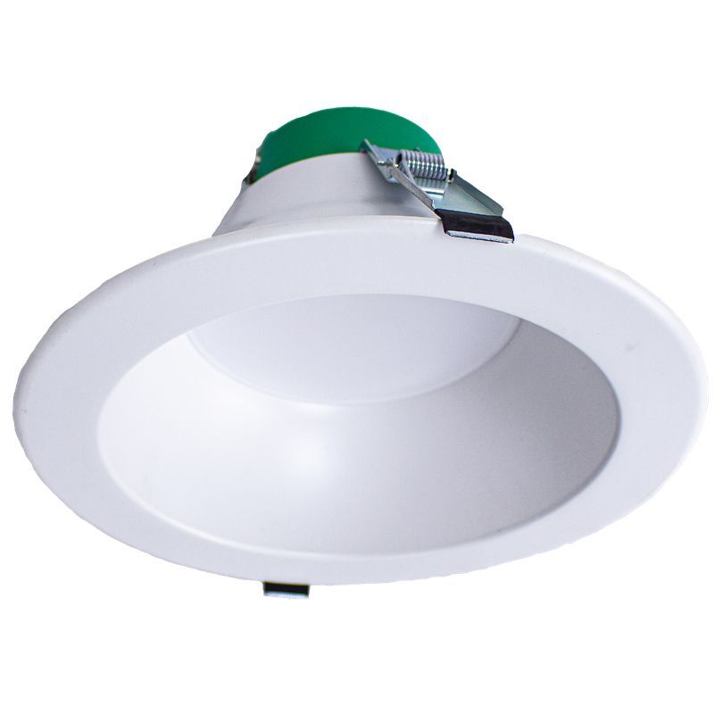 Westgate Builder Series Snap-In Comm. Recessed Light 10In High Output 26-40W 3Cct Wht, Commercial Indoor Lighting, 26W/32W/40W, 100 Lumens/W, 30K/40K/50K, White+Green Finish, 0~10V Dimming