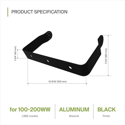 ASD Lighting Floodlight Mounting Bracket 100-200W Black