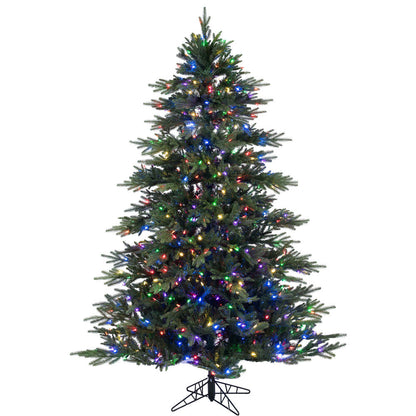 Vickerman 7.5' x 62" Kamas Fraser Fir Artificial Christmas Tree Multi-colored Dura-Lit LED lights