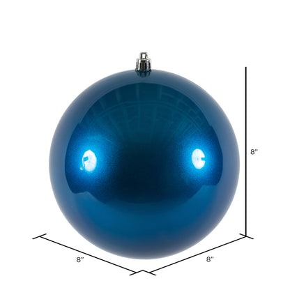 Vickerman 8" Blue Candy Ball Ornament