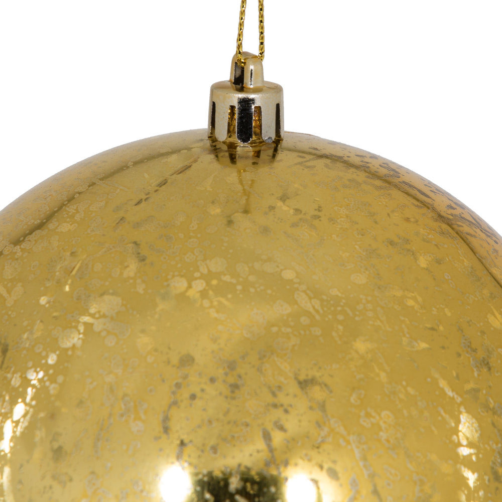 Vickerman 4.75" Honey Gold Mercury Ball Ornament 4 per Bag