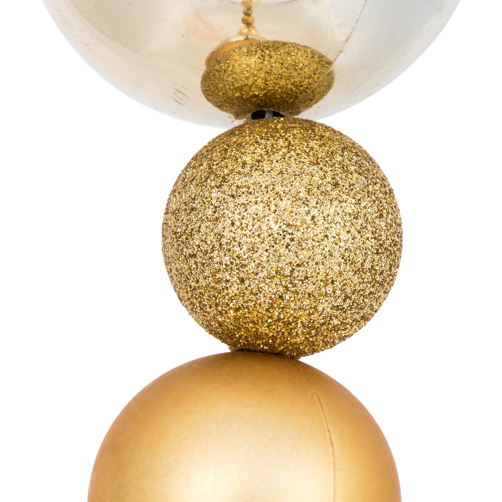 Vickerman 9' Gold Assorted Christmas Ball Ornament Garland