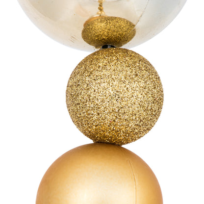 Vickerman 9' Gold Assorted Christmas Ball Ornament Garland
