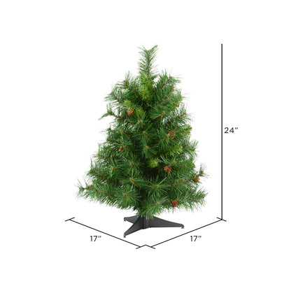 Vickerman 24" Cheyenne Pine Artificial Christmas Tree Unlit