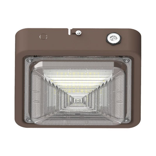 Westgate Builder Series Indoor Sq Canopy Light Selectable 10/20/30W 30/40/50K With Em, Brz, Outdoor Lighting, 10W/20W/30W, 130 Lumens/W, 30K/40K/50K, Bronze Finish, 0-10V