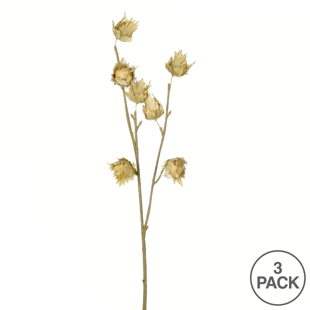 Vickerman 24" Artificial Green Hibiscus Spray. Includes 3 sprays per pack.