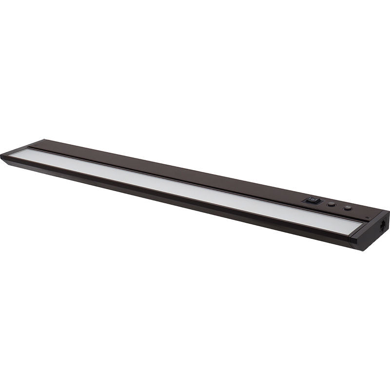 Westgate 24In Adj. Head Under Cab. 3Cct + 9 RGB Modes, Push-Button Control, Cords Incl., Bronze, Undercabinet Lighting, 12W, 660 Lumens, 30K/40K/50K + RGB, Bonze Finish None