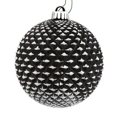 Vickerman 2.75" Black Durian Glitter Ball Ornament 12 per Bag