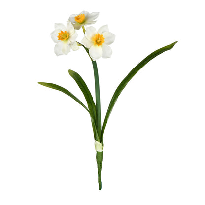 Vickerman 13‘’ Artificial Cream Narcissus Spray. Includes 3 sprays per pack.