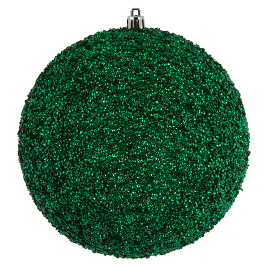 Vickerman 6" Seafoam Green Beaded Ball Ornament 4 per Bag
