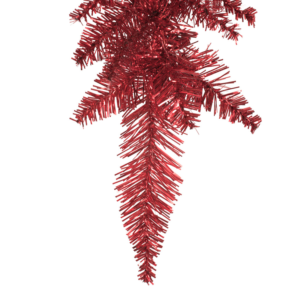 Vickerman 36" Tinsel Red Fir Artificial Christmas Teardrop Unlit