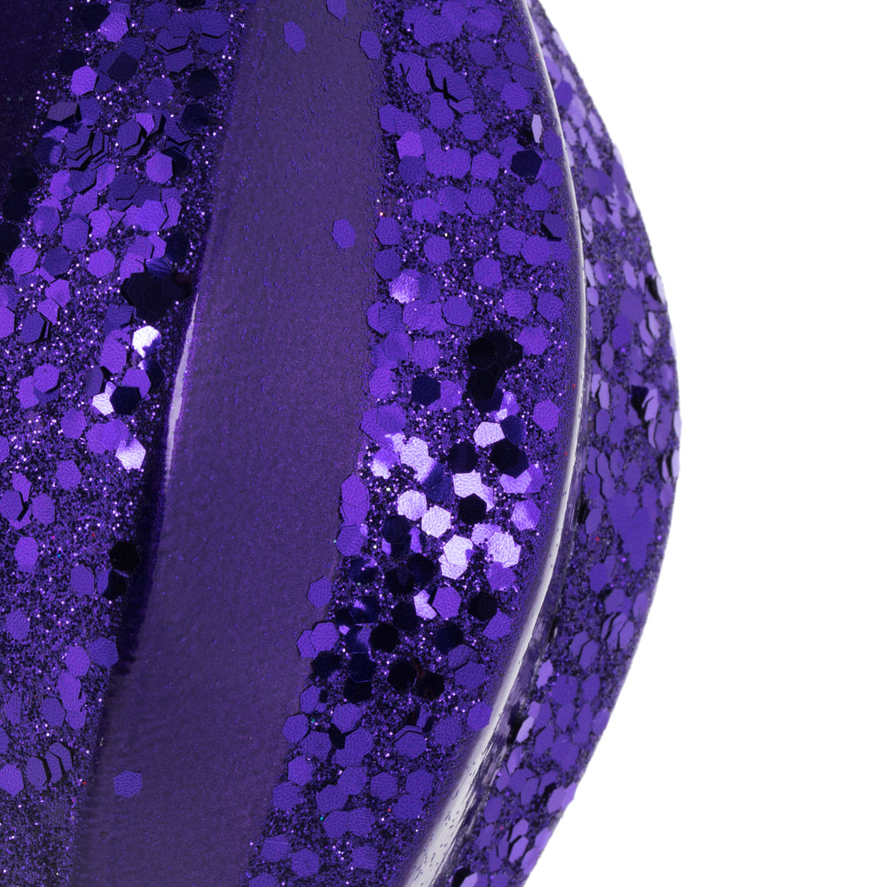 Vickerman 8'' Plum Glitter Swirl Drop Christmas Ornament