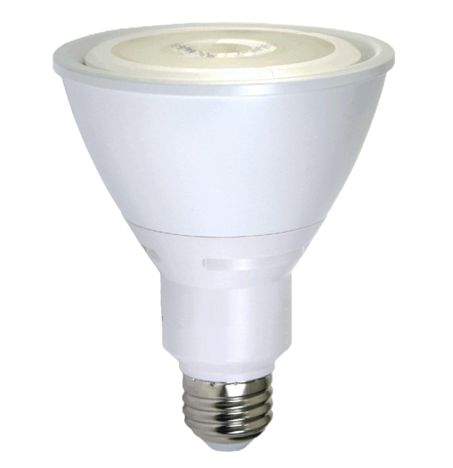 Damar PAR30 LED Long Neck Flood Light Bulb 15W 750 Lumen E26 Medium Base 3000K Soft White Ideal for Track & Recessed Spot Light Bulbs 120V 40° Beam Angle White Finish Pack of 3