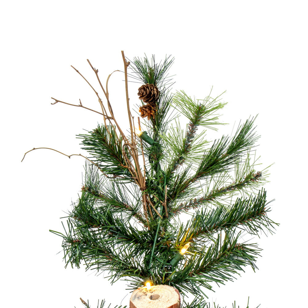 Vickerman 7' Mixed Country Alpine Artificial Christmas Tree Warm White Dura-Lit® LED Lights