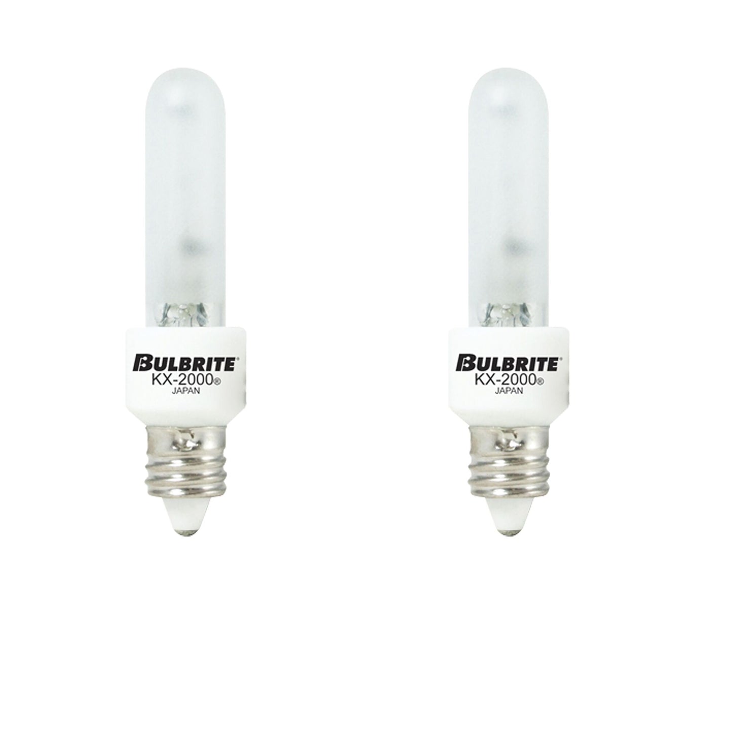 BULBRITE KRYPTON/XENON T3 MINI-CANDELABRA SCREW (E11) 60W DIMMABLE LIGHT BULB 2700K/WARM WHITE 2PK (473161)