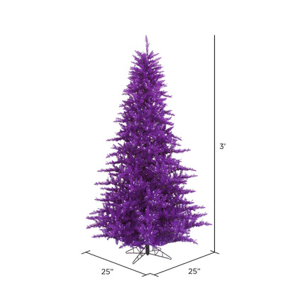 Vickerman 3' Purple Fir Artificial Christmas Tree Unlit