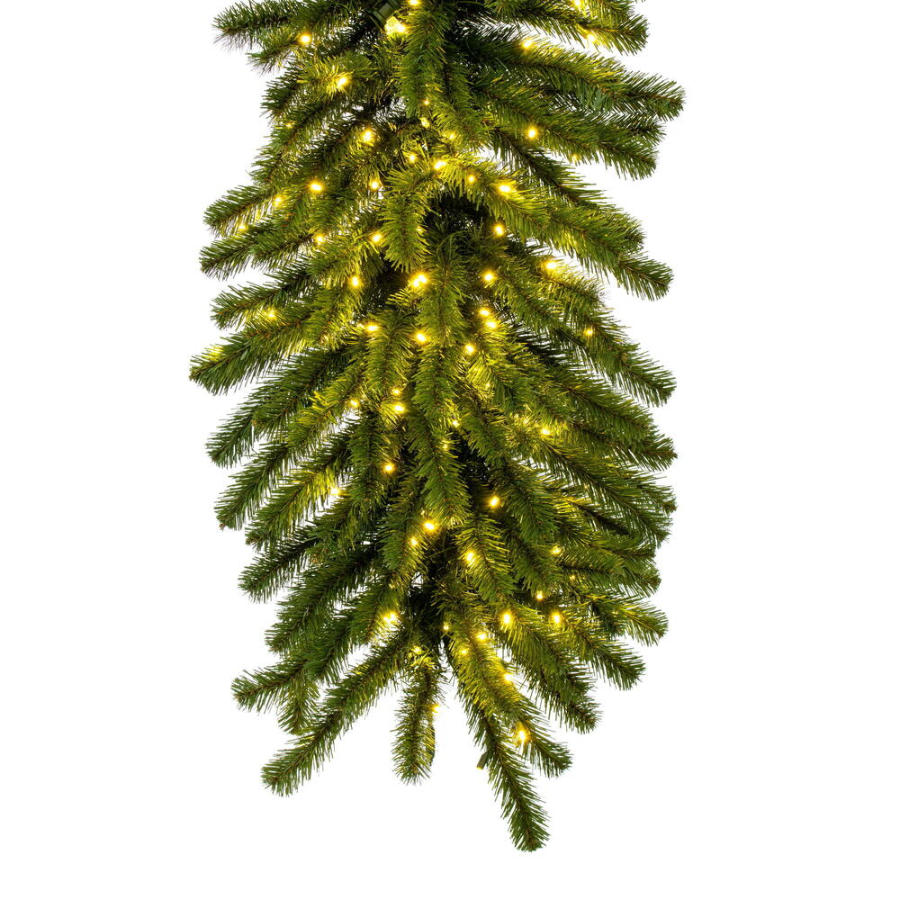 Vickerman 9' x 24" Deluxe Sequoia Pine Artificial Pre-Lit Garland with Guage Galvanized Wire