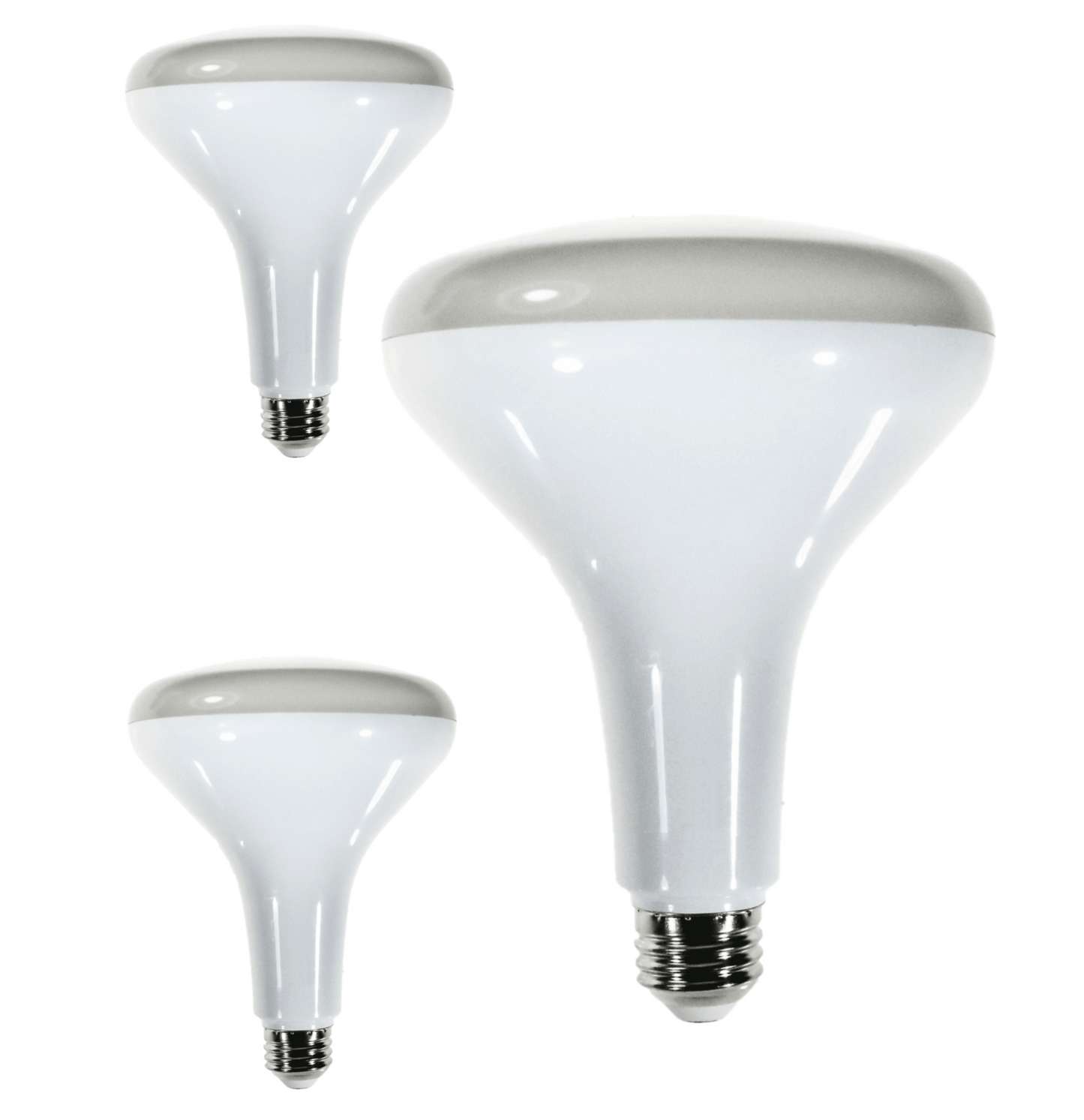 Damar BR40 LED Flood Light Bulb 9W 650 Lumen E26 Medium Base 3000K Soft White for Interior Home Decor Kitchen Recessed Can Light Bulbs 120V 120° Beam Angle White Finish Pack of 3