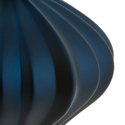 Vickerman 6" Midnight Blue Matte Onion Drop Christmas Ornament 4 per pack