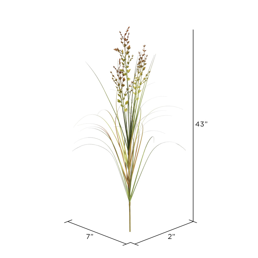 Vickerman 43" PVC Artificial Green and Brown Grass and Plastic Spray. Includes 6 sprays per pack.