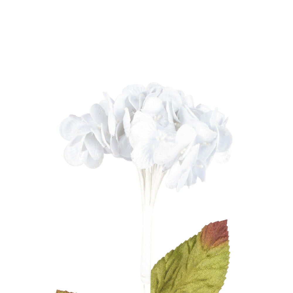 Vickerman 17" Artificial White Hydrangea Christmas Spray 3 per bag
