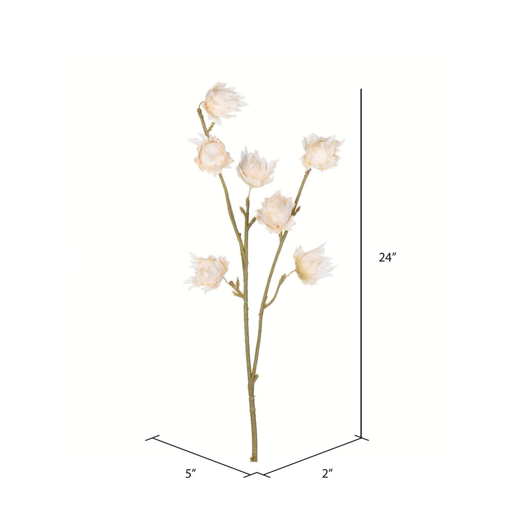 Vickerman 24" Artificial Ivory Hibiscus Spray. Includes 3 sprays per pack.