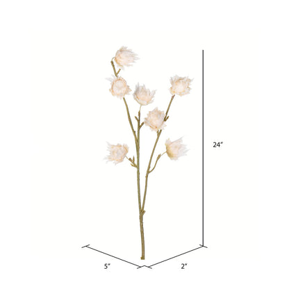 Vickerman 24" Artificial Ivory Hibiscus Spray. Includes 3 sprays per pack.