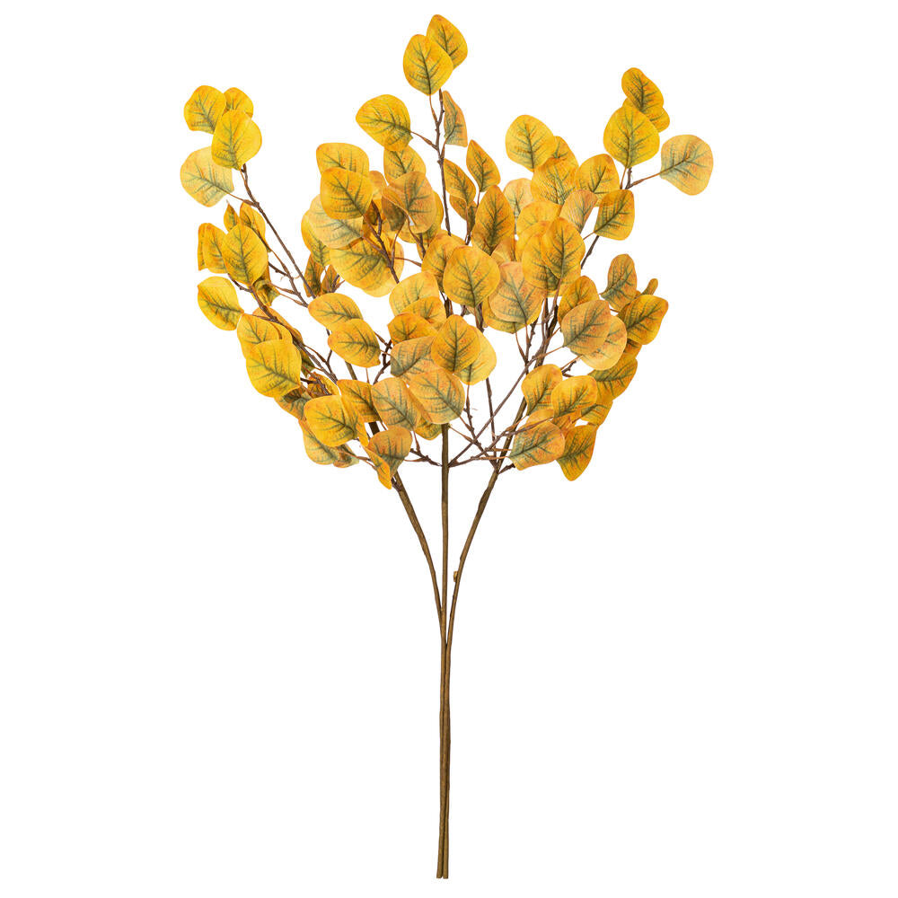 Vickerman 32" Yellow Green Artificial Silver Dollar Eucalyptus Leaf Spray 3 per bag.