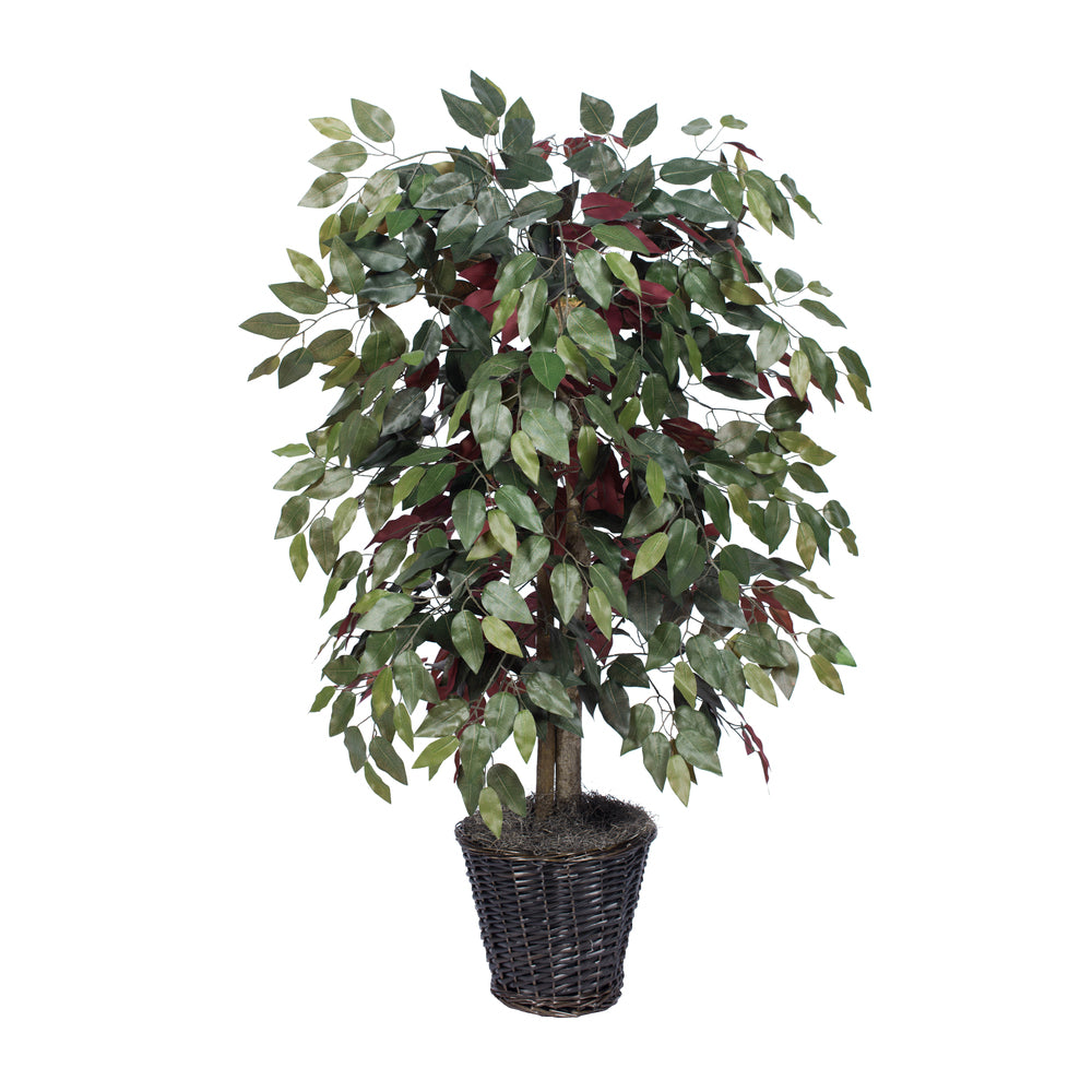 Vickerman 4' Artificial Capensia Bush Rattan Basket