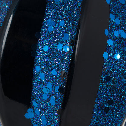 Vickerman 8'' Midnight Blue Glitter Swirl Drop Christmas Ornament
