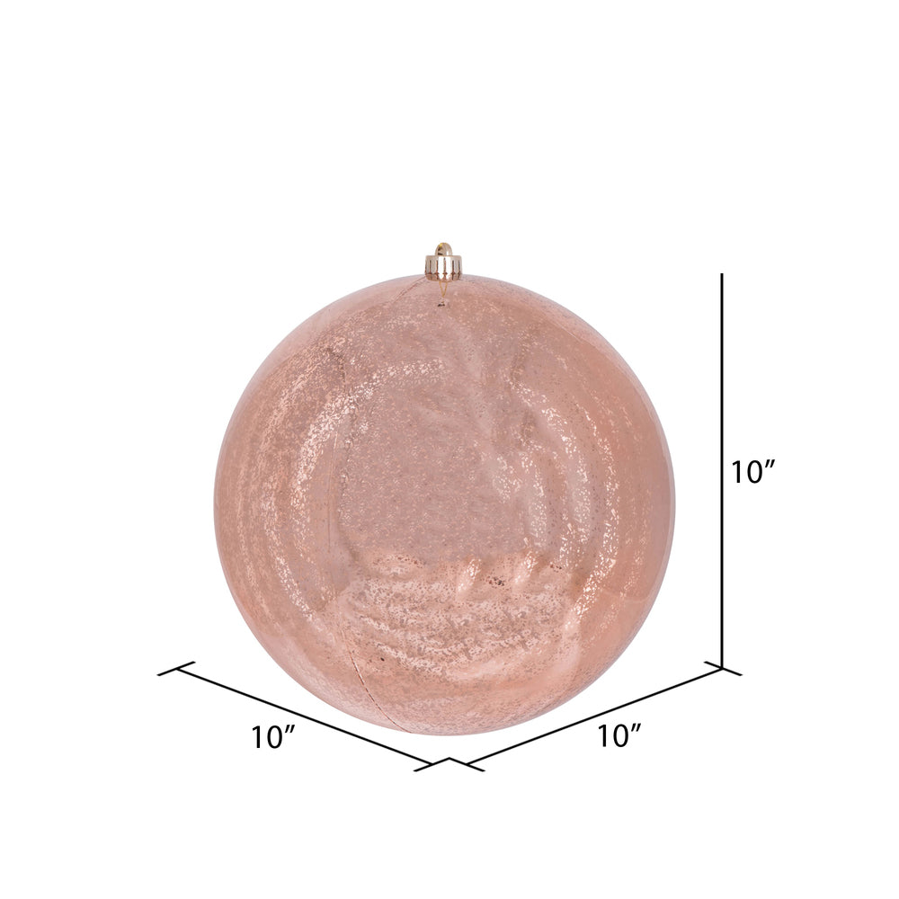 Vickerman 10" Rose Gold Shiny Mercury Ball Ornament