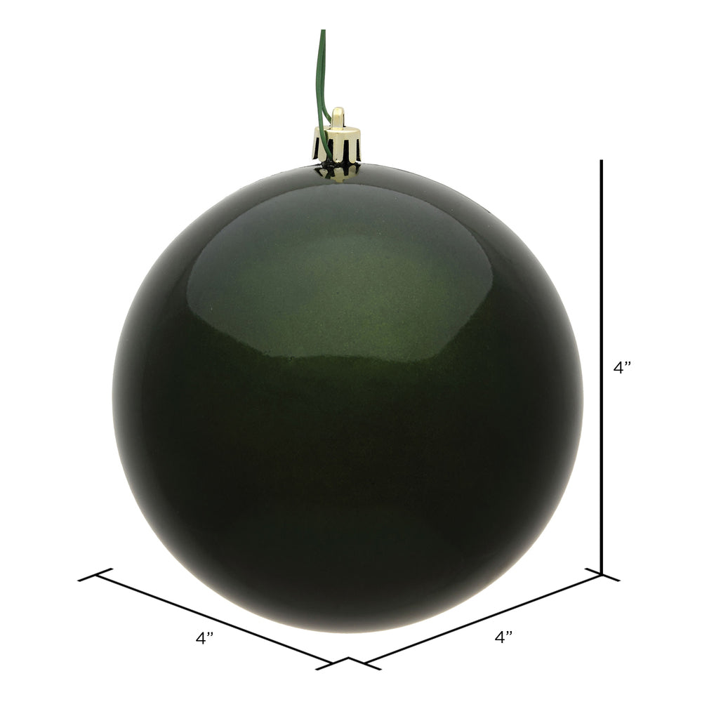 Vickerman 4" Moss Green Candy Ball Ornament 6 per Bag