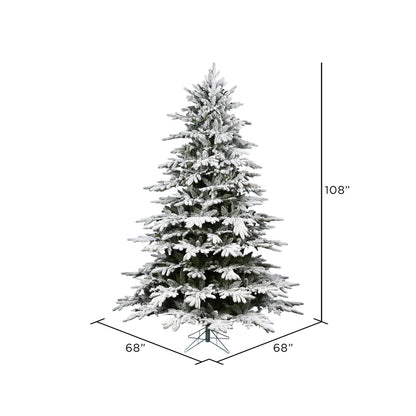 Vickerman 9' x 68" Unlit Flocked Kamas Fraser Artificial Christmas Tree