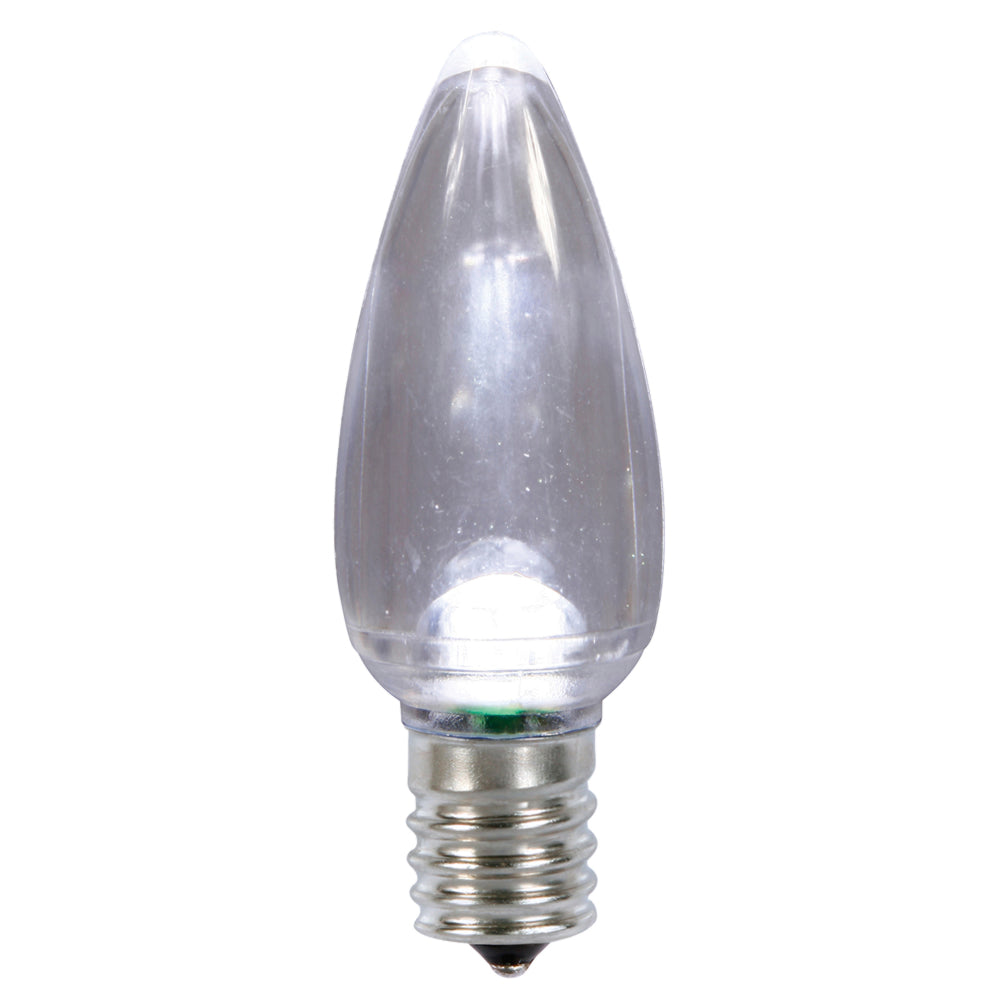 Vickerman C9 Transparent Plastic LED Cool White Dimmable Bulb E17 Nickel Base 25 per bag