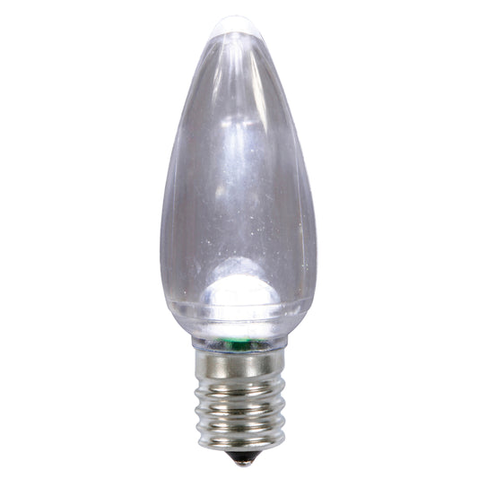 Vickerman C9 Transparent Plastic LED Cool White Dimmable Bulb E17 Nickel Base 25 per bag